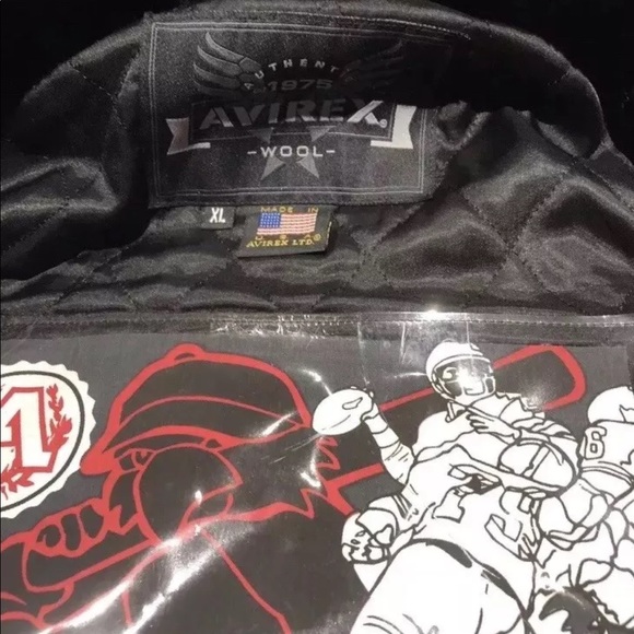 Avirex leather and wool jacket rare - Picture 3 of 4